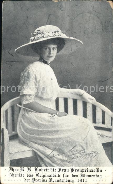 Adel Preussen Kronprinzessin Cecilie Blumentag Brande