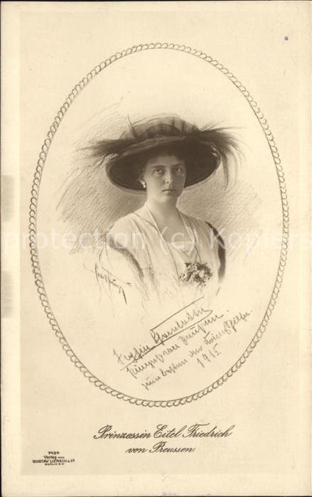 Adel Preussen Prinzessin Eitel Friedrich Verlag-Liers