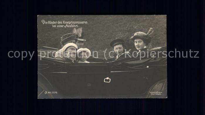 Adel Preussen Söhne des Kronprinzenpaares Pferdekutsc