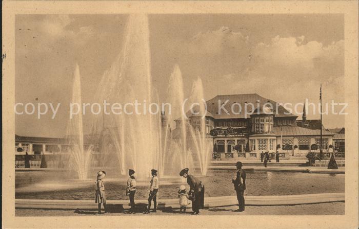 Ausstellung Baufach Leipzig 1913 Leuchtspringbrunnen Hauptrestaurant