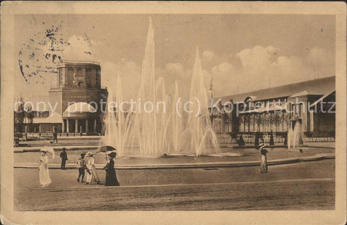Ausstellung Baufach Leipzig 1913 Leuchtspringbrunnen