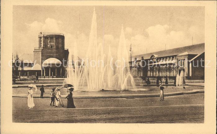 Ausstellung Baufach Leipzig 1913 Leuchtspringbrunnen