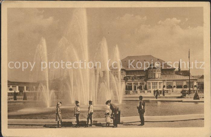 Ausstellung Baufach Leipzig 1913 Leuchtspringbrunnen Hauptrestaurant