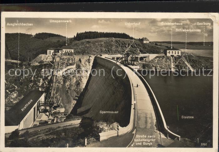 Staudamm Pumpspeicherkraftwerk Saaletalsperre Stausee Krafthaus