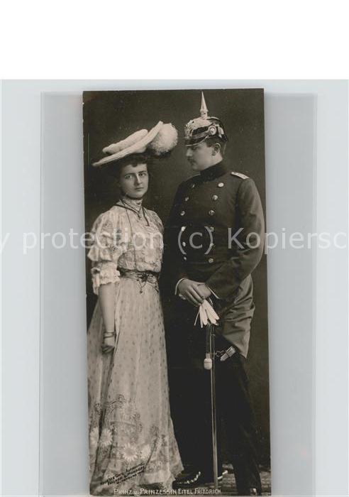 Adel Preussen Prinz und Prinzessin Eitel Friedrich Pi