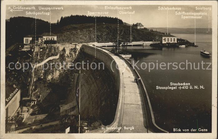 Staudamm Pumpspeicherkraftwerk Saaletalsperre Kl. Bleiloch