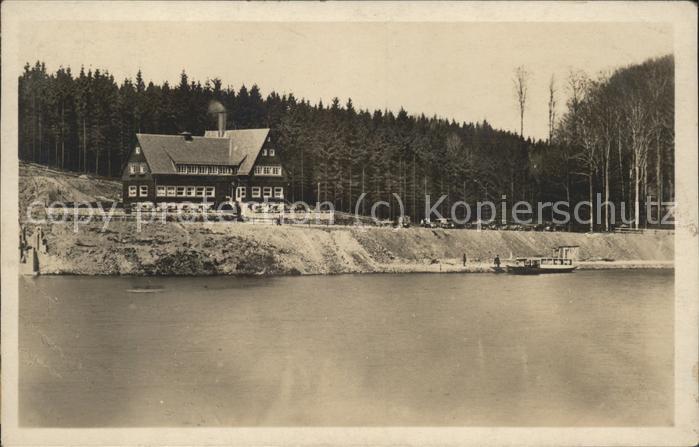 Waldheim Sachsen Zschopau-Tallsperre mit Gaststätte Krie