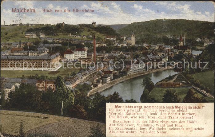 Waldheim Sachsen Blick von der Alberthöhe