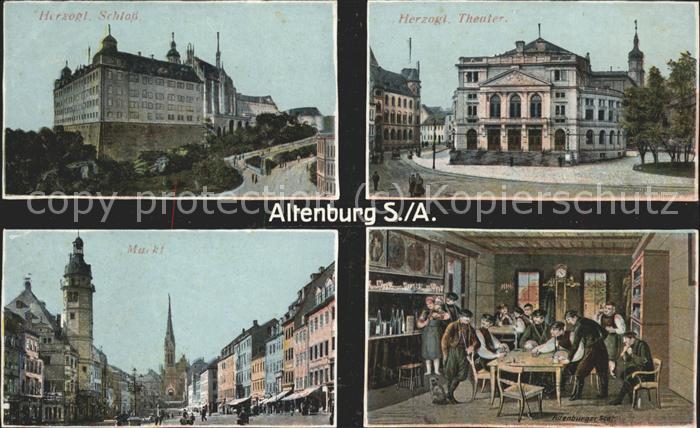 Altenburg Thueringen Markt u.Herzogl.Theater