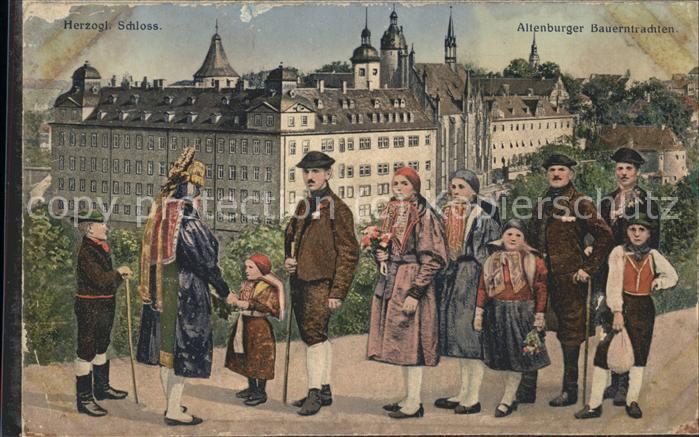 Altenburg Thueringen Bauernstrachten am Schloss