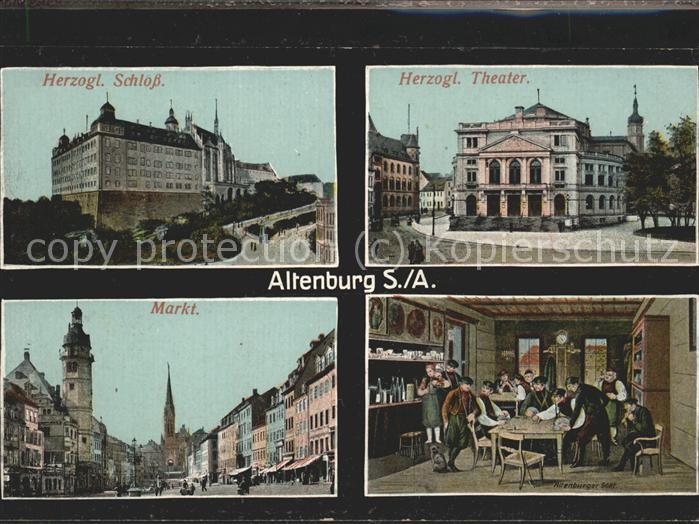 Altenburg Thueringen Markt u.Herzogl.Schloss