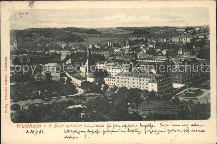 Waldheim Sachsen Blick von der Hufe