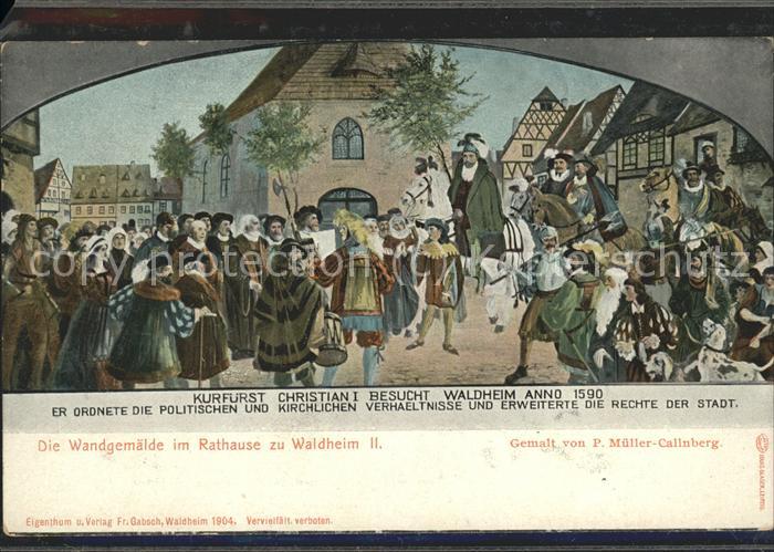 Waldheim Sachsen Das Wandgemälde im Rathaus