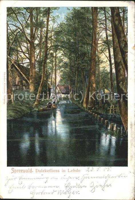 Lehde Dolzkeflies Wasserstrasse Kahn Kaupe