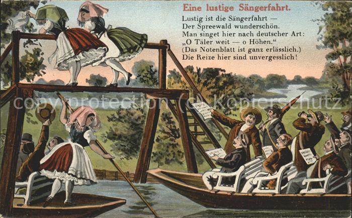 Luebbenau Spreewald Lustige Sängerfahrt Lied Wasserstrasse