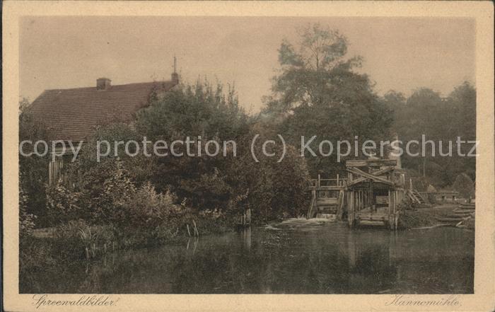 Kannomuehle Spreewald Wasserstrasse Schleuse Spreewaldbilder