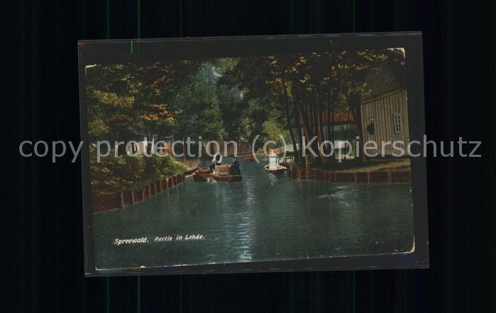 Lehde Dorfstrasse Wasserstrasse Kahn Kaupe