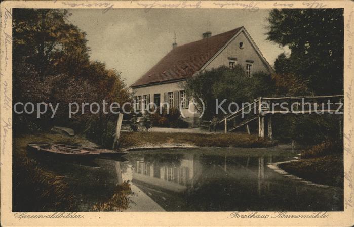 Kannomuehle Spreewald Forsthaus Dorfstrasse Wasserstrasse Kah