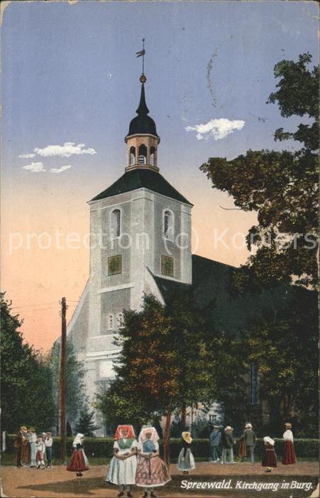 Burg Spreewald Kirchgang Kirche Feldpost