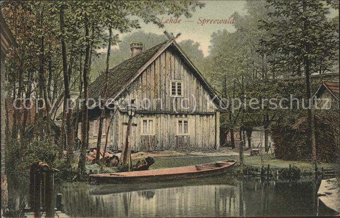 Lehde Dorfstrasse Wasserstrasse Kahn Bauernge