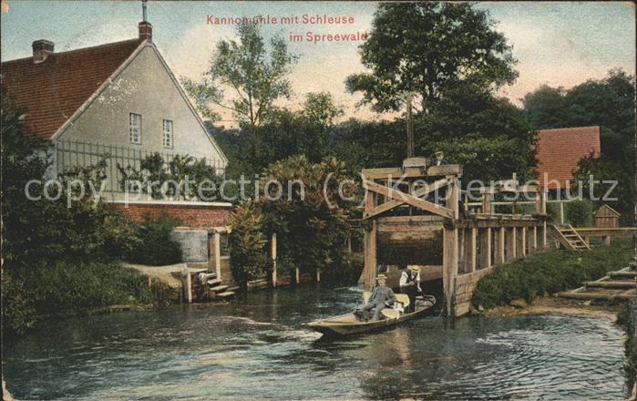 Kannomuehle Spreewald Wasserstrasse Schleuse