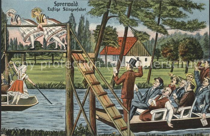 Luebbenau Spreewald Lustige Sängerfahrt Lied Kahn Wasserstr
