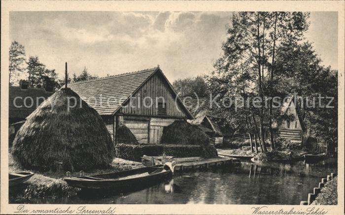 Lehde Wasserstrasse Heuschober Bauerngehöft K