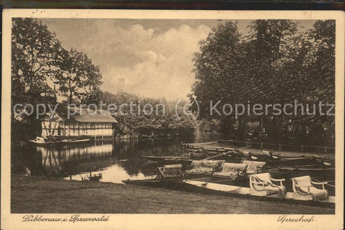 Luebbenau Spreewald Spreehafen Wasserstrasse Kahn
