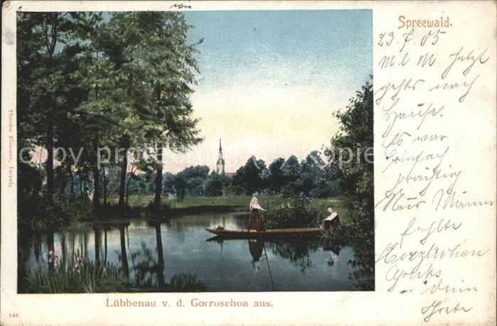 Luebbenau Spreewald Blick von der Goroschoa Wasserstrasse K