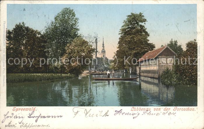 Luebbenau Spreewald Blick von der Goroschoa Wasserstrasse K