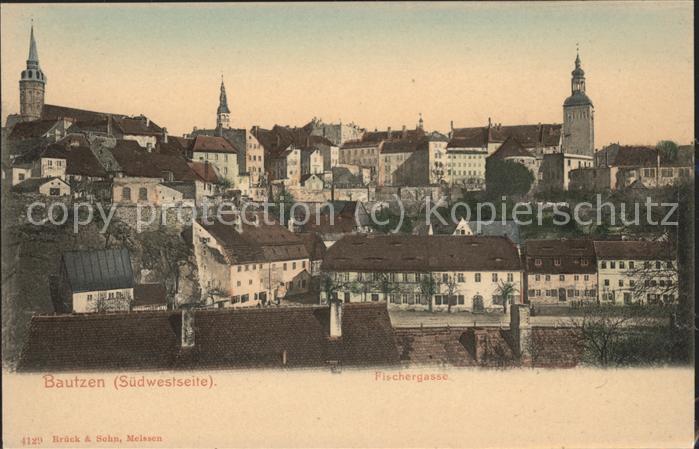 Bautzen Sachsen Fischergasse Altstadt Kirche Lauenturm