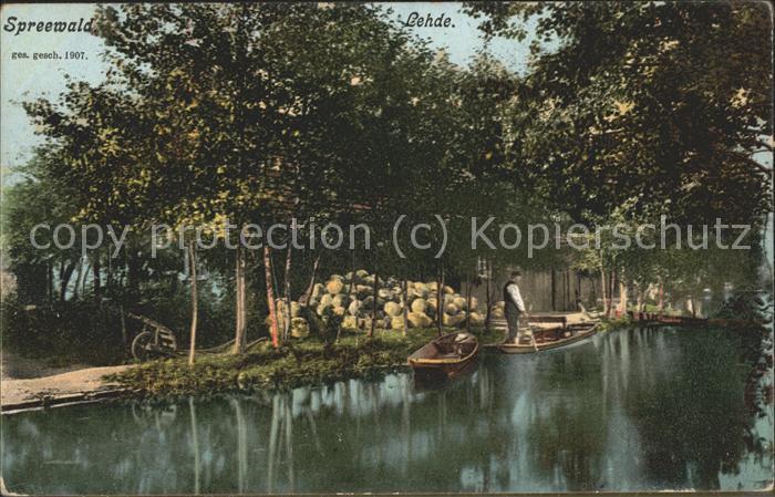 Lehde Dorfstrasse Wasserstrasse Kahn Bauernge