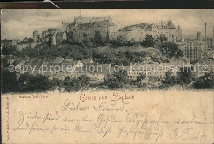 Bautzen Sachsen Stadtbild mit Schloss Ortenburg