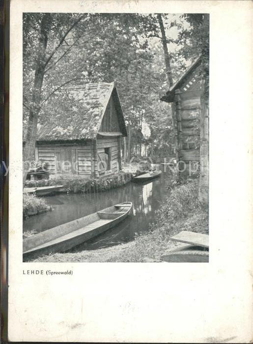 Lehde Dorfstrasse Wasserstrasse Kahn