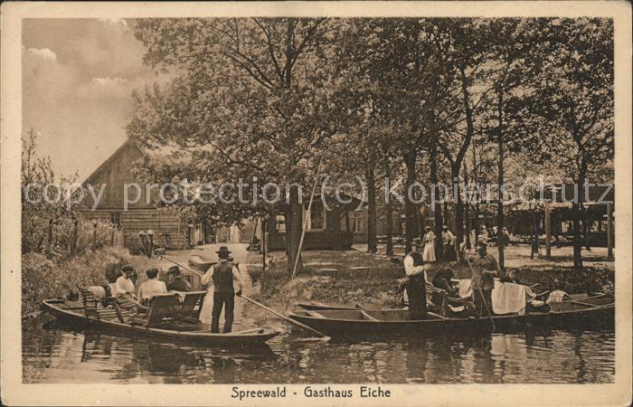 Burg Spreewald Gasthaus Eiche Gartenrestaurant Wasserstrasse Kahn