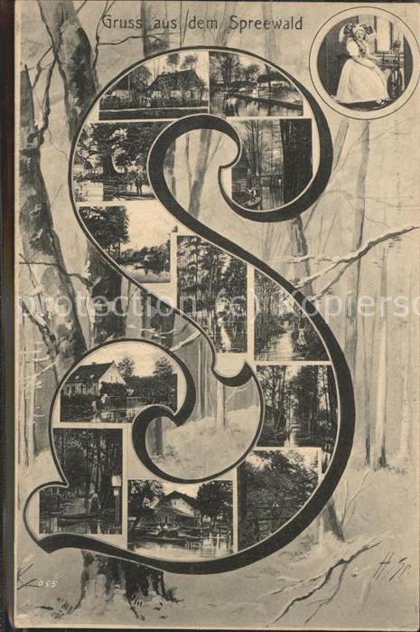 Luebbenau Spreewald Teilansichten Kaupen Wasserstrasse Kahn