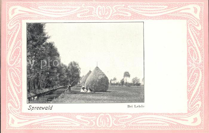 Lehde Wiesen Idylle Heuschober Kanal Wasserstrasse