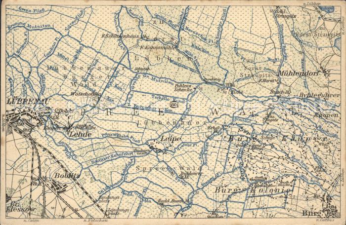 Luebbenau Spreewald Wona Karte vom Spreewald Nr. 1501