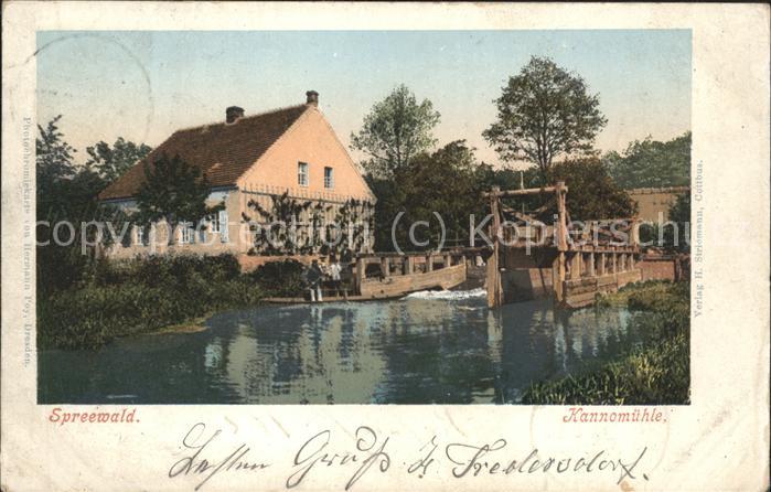 Kannomuehle Spreewald Wasserstrasse Schleuse