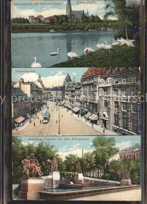 CHEMNITZ Sachsen Johannisplatz u.Schlossteich