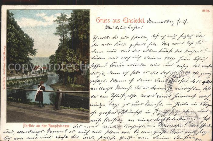 Einsiedel Chemnitz Partie an der Hauptstrasse