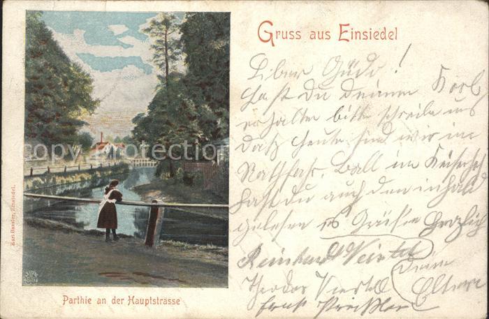 Einsiedel Chemnitz Partie an der Hauptstrasse