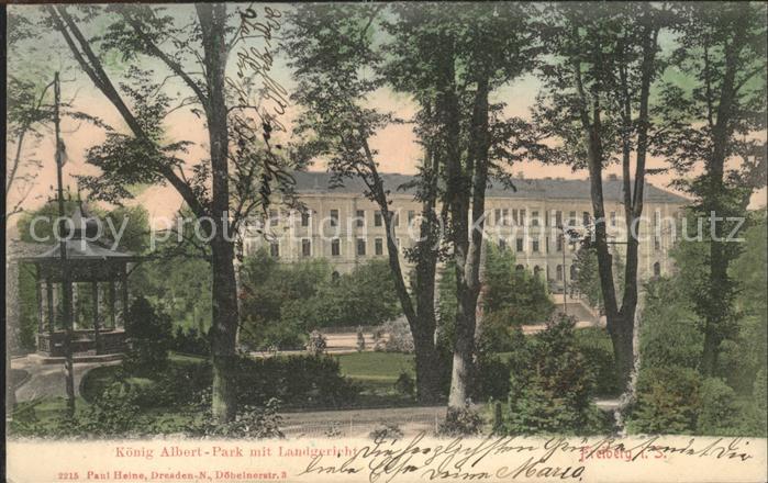 Freiberg Sachsen König-Albert-Park mit Landgericht