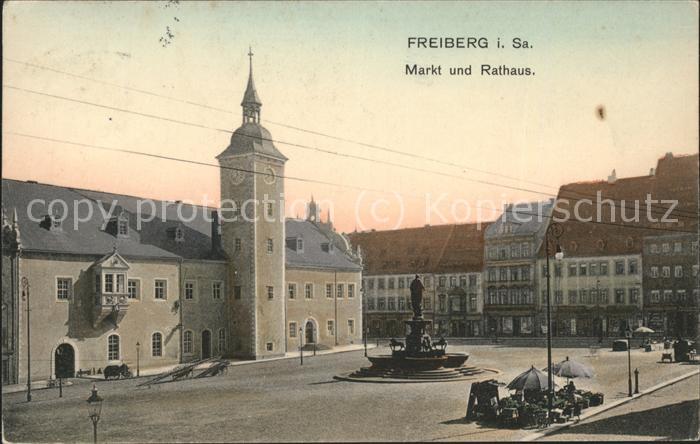 Freiberg Sachsen Markt u.Rathaus
