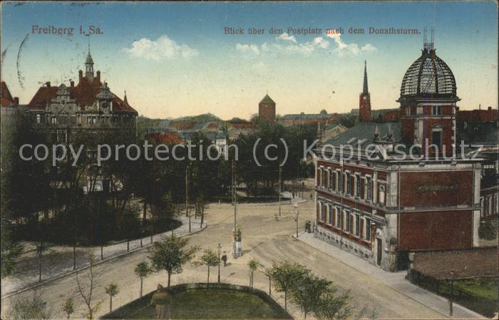 Freiberg Sachsen Blick über den Postplatz