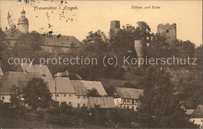 Frauenstein Sachsen Schloss und Ruine