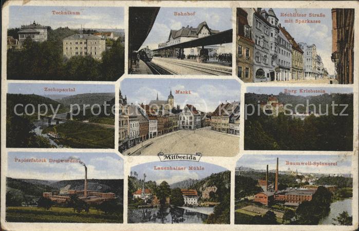 Mittweida Technikum Bahnhof Zschopautal Markt Bur