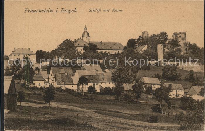 Frauenstein Sachsen Schloss mit Ruine