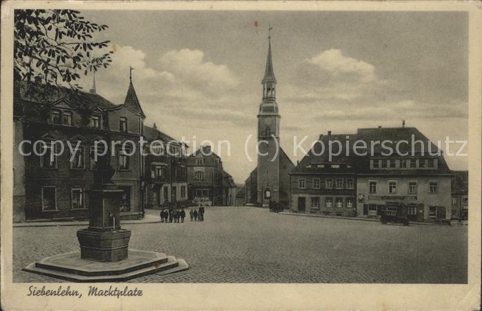 Siebenlehn Marktplatz Brunnen