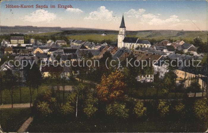 Sayda Ortsansicht Kirche